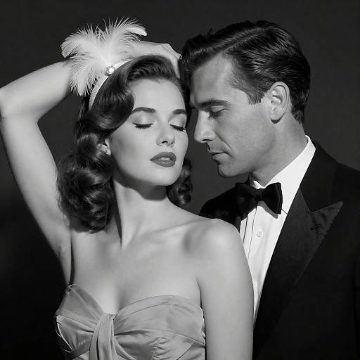 Elegant Vintage Duo in Black and White