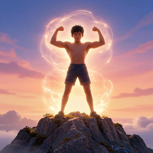 Epic Strongest Kid on Mountain Peak