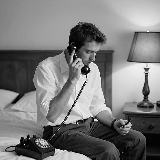 Vintage Black-and-White Portrait of a Man