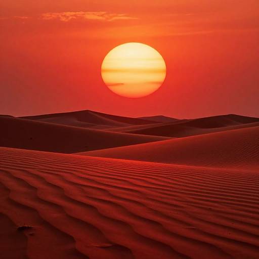 Surreal Crimson Desert Landscape