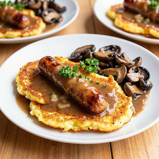 Golden Boxty with Guinness Mushroom Gravy