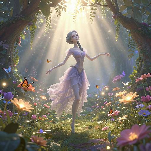 Slenderwoman in Enchanted Garden