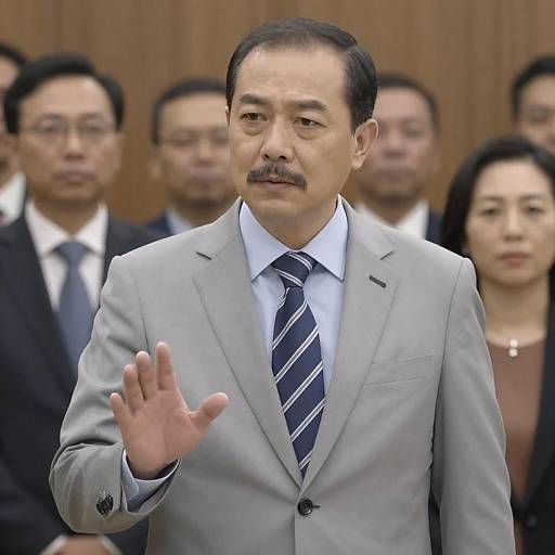 Businessman Gesturing in Warm Indoor Setting