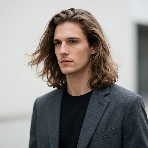 Fit European Man with Long Quiff