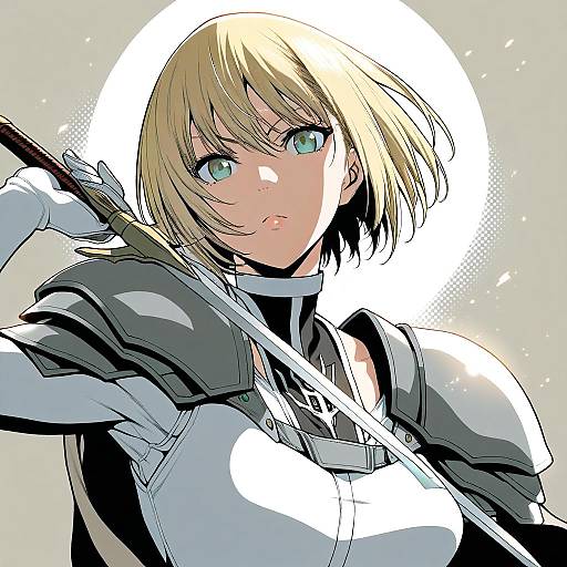 Illustration of Clare (claymore), claymore (series) in the style of Uousa-ou