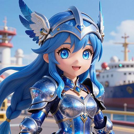 Epic Blue Valkyrie Portrait