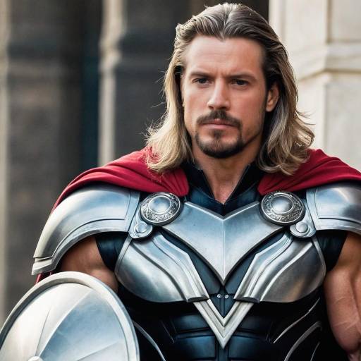 Muscular Male in Armor with Cape