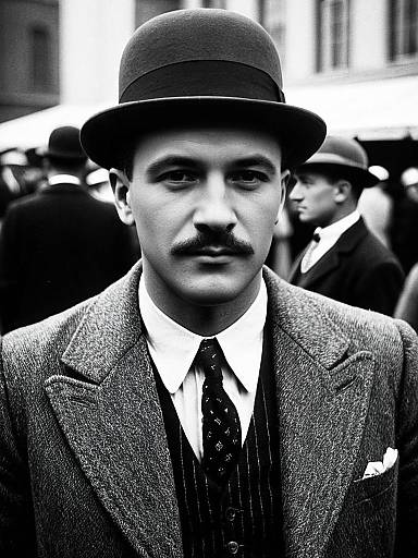 Gentleman in 1920s Fashion Portrait