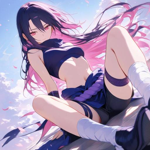 Uchiha Sasuke with Pink Hair Girl