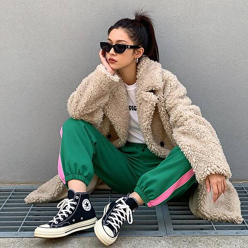 Stylish Asian Woman in Urban Setting