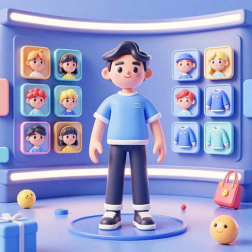 3D Avatar Maker in Futuristic Studio