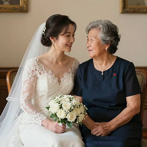 Heartwarming Bride with Grandma