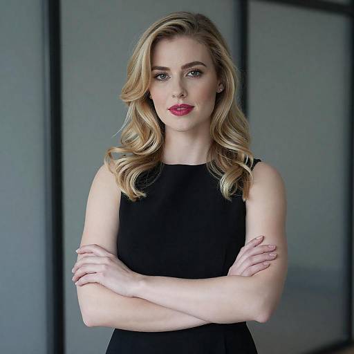 Elegant Indoor Portrait of a Blonde Woman