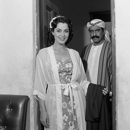 Vintage Doorway Portrait with Intrigue