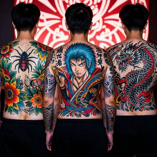 Vibrant Tattooed Backs Showcase