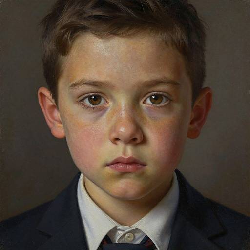 Hyperrealistic Child Portrait in Suit