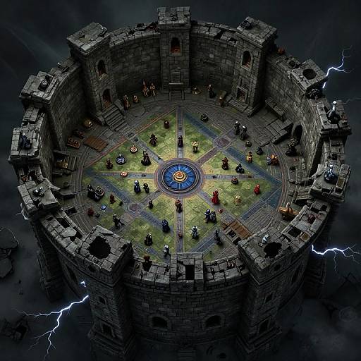 Top-Down D&D Round Tower Battle Map