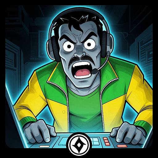 Frantic Comic-Style Pilot Yelling