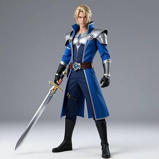 Vergil in Blue Silver Costume