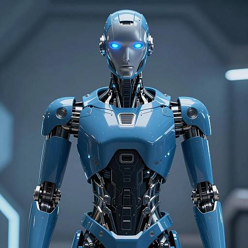 Futuristic Robotic Design in High-Tech Setting