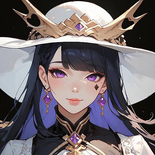 Vtuber Portrait with Multicolored Hair