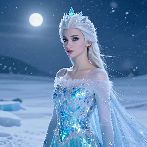 Photorealistic Ice Queen Portrait