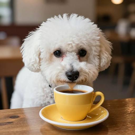 Spitz Dog Drinking Coffee UV Unwrap