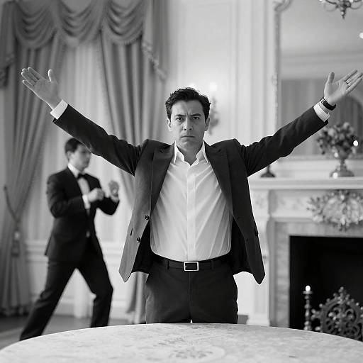 Dramatic Portrait in Elegant Setting