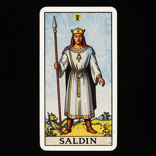Saladin Tarot Card Vintage Design