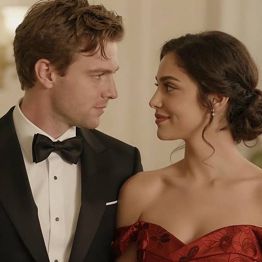 Couple in Elegant Evening Attire