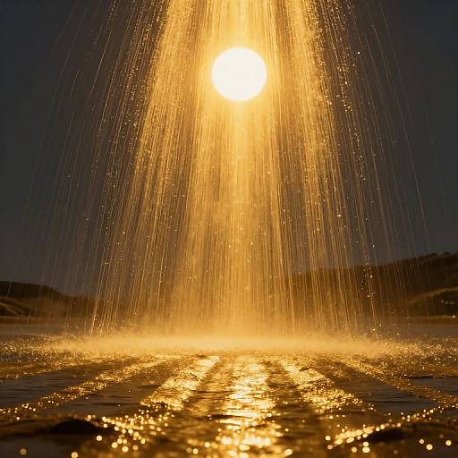 Golden Rain Defying Gravity