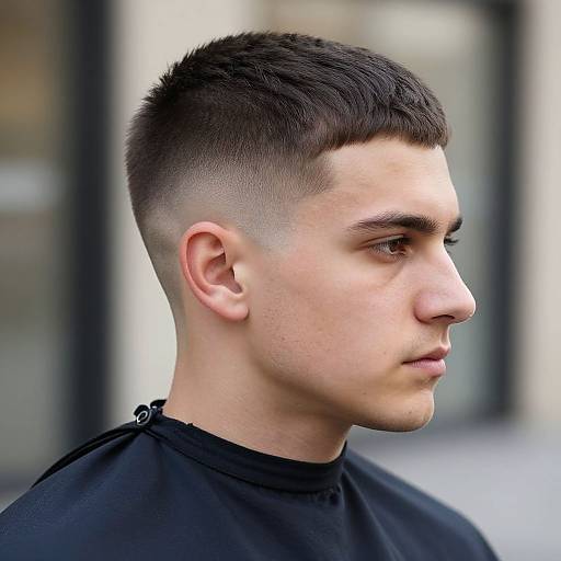 Stylish European Man with Caesar Cut