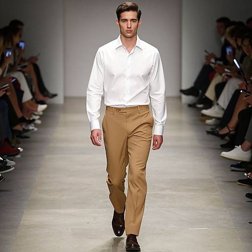 Man Walking Runway in Formalwear