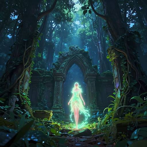 Mystical Forest at Twilight