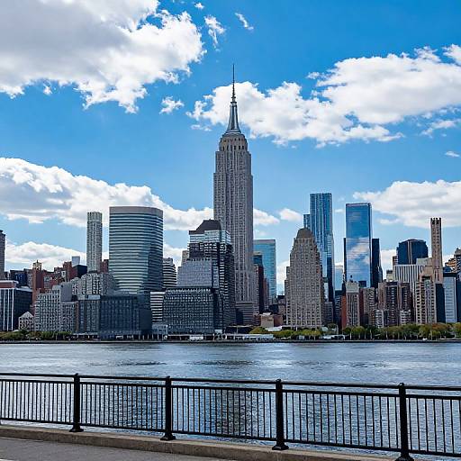 Vibrant NYC Skyline with Waterfront View
