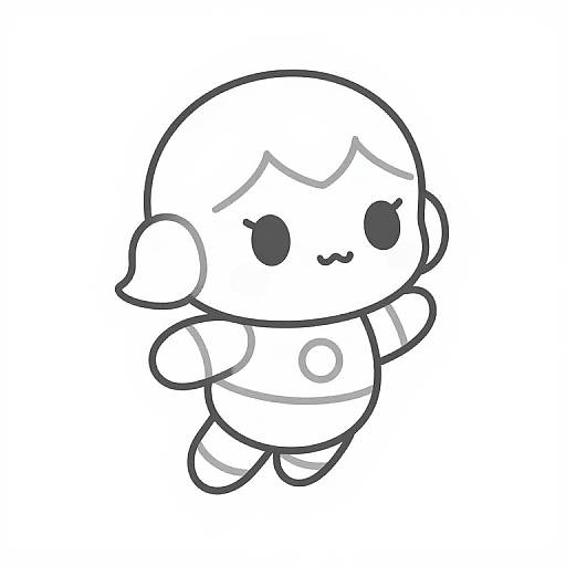 Cute Superhero Girl Robotics Coloring