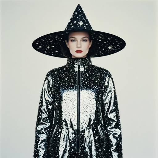 Cosmic Voyager in Star-Studded Outfit