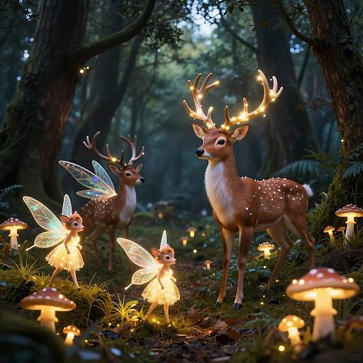 Enchanted Woodland Creatures at Twilight