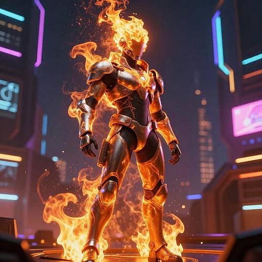 Cyberpunk Plasma Immolation Scene
