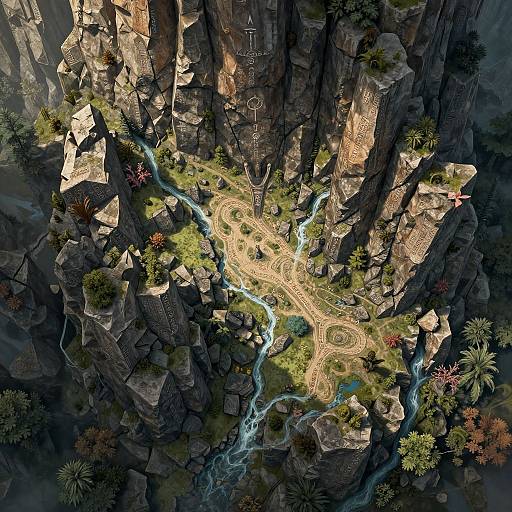 Fantasy DnD Jagged Cliff Map