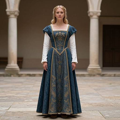 Medieval Woman in Dance Costume