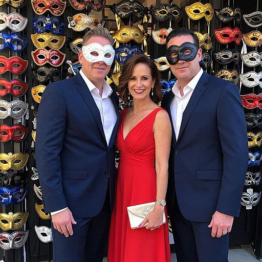 Anniversary Celebration with Masquerade Masks