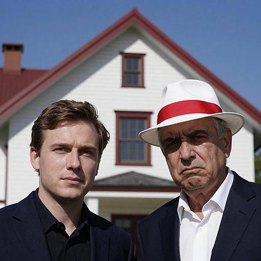 Formal Portrait of Two Men Outdoors