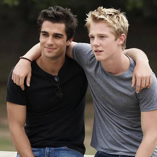 Outdoor Photograph of Two Men Together