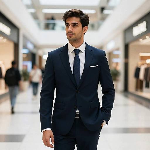 Ankara Man in Suit at Mall