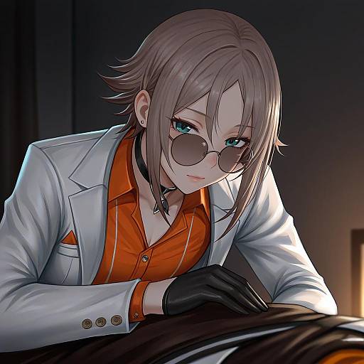 Illustration of Mysta rias, nijisanji in the style of Selcky