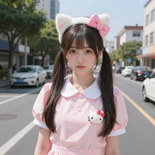 Cute Photorealistic Hello Kitty Cosplay