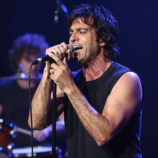 Passionate Male Rock Singer in Action