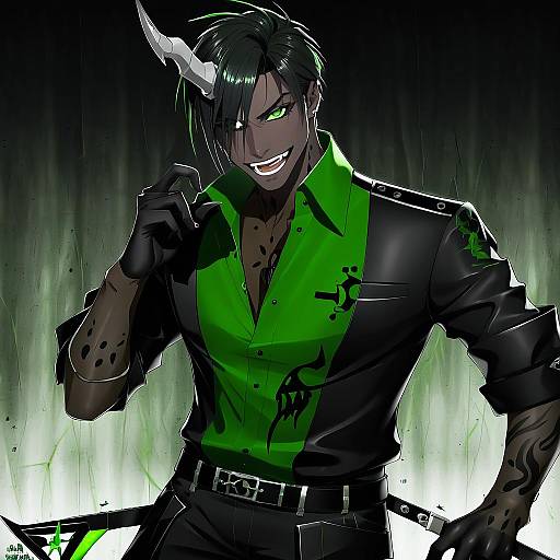 Illustration of Aragami oga, holostars in the style of Suruga (xsurugax)