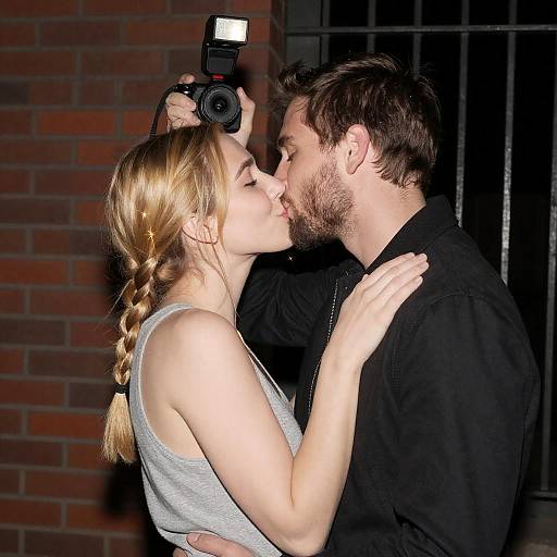 Couple Kissing with Flash Photography